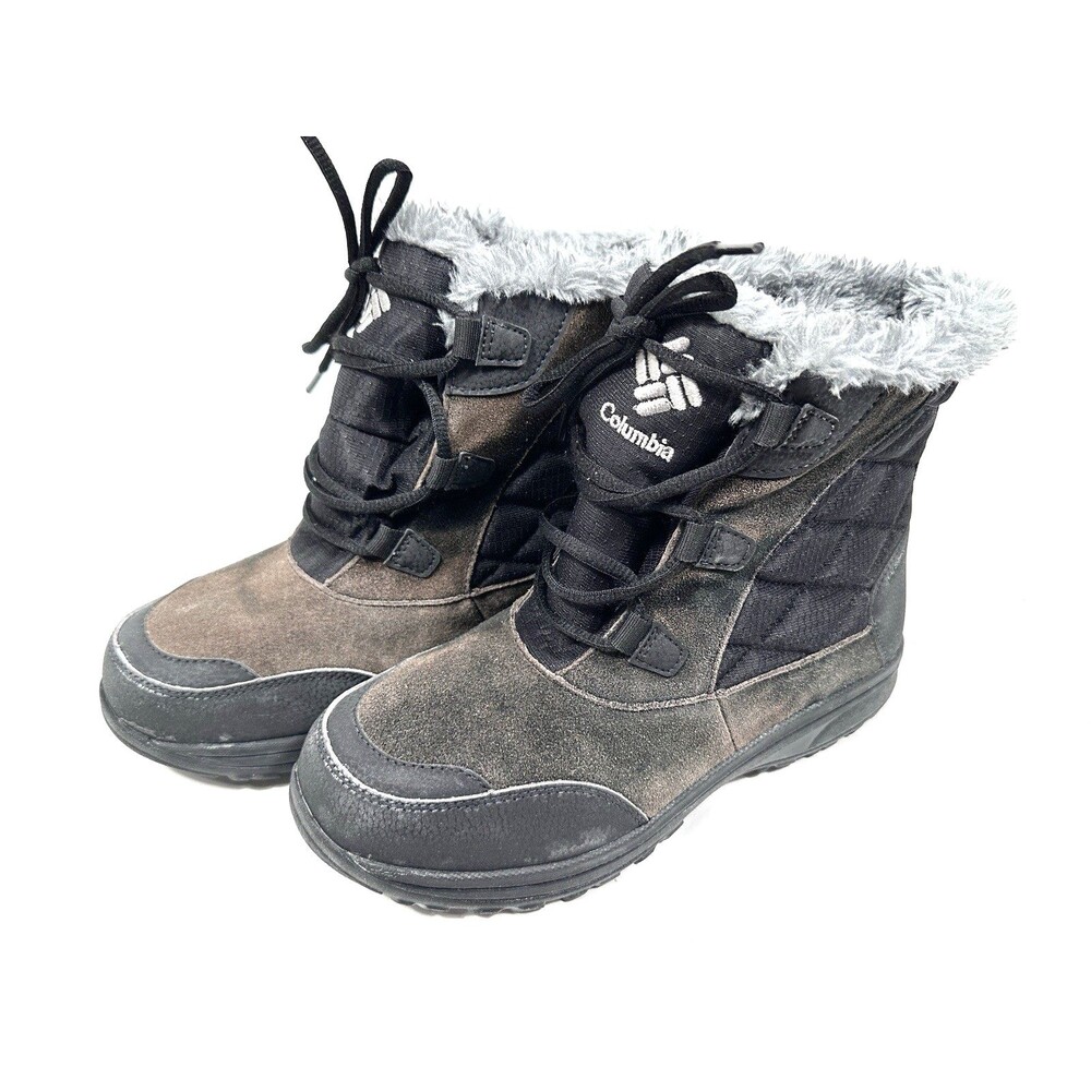 Columbia Womens Ice Maiden Shorty Brown Black Waterproof Boots BL0836-010 Size 9
